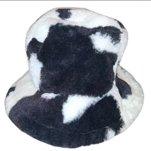Black and White Cow Print Bucket Hat